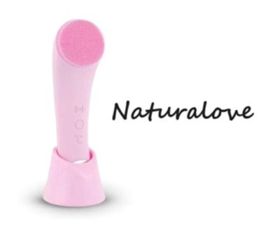 Naturalove Tüm Ciltler İçin 1 Başlıklı Fırçalı Silikon Şarjlı Titreşimli Yüz Temizleme Cihazı Pembe
