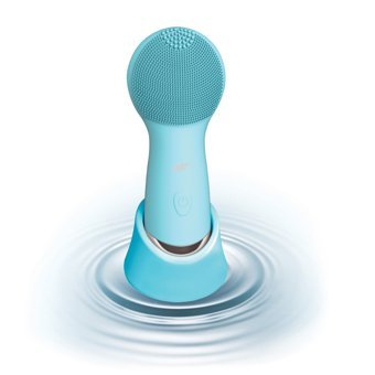 MF Product Allure 0521 400 mAh Tüm Ciltler İçin 1 Başlıklı Fırçalı Silikon Şarjlı Titreşimli Yüz Temizleme Cihazı Mavi