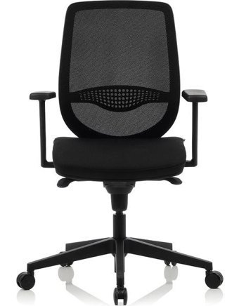Bürosit Rhyme Plastik Kolçaklı Dönerli Siyah Çalışma Sandalyesi