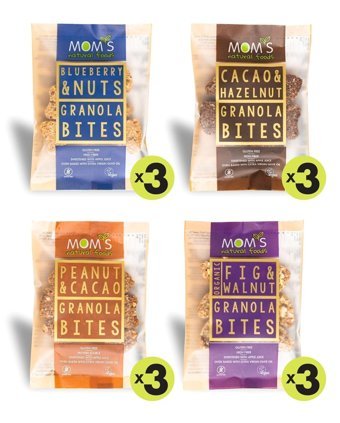 Mom's Natural Foods Mix Glutensiz Fıstıklı İncirli Kakaolu Yaban Mersinli Granola 360 gr