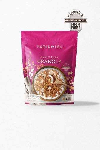 Patiswiss Yer Fıstıklı Muzlu Granola 300 gr