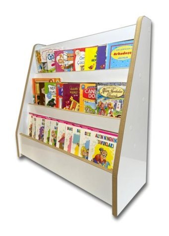 Emdief Home 3 Raflı Mdf 62 x 59 x 23 cm Beyaz Kitaplık