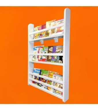 Emdief Home 3 Raflı Mdf 60 x 90 x 9 cm Beyaz Kitaplık