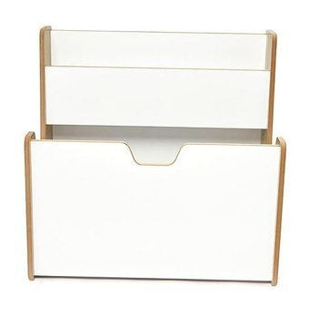 Minera Turna 2 Bölmeli Mdf 57 x 55 x 34 cm Beyaz - Naturel Kitaplık