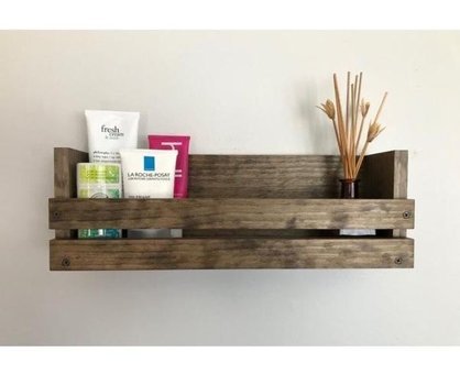 Egebaby Tek Raflı Çam Ağacı 50 x 18 x 9 cm Ceviz Kitaplık