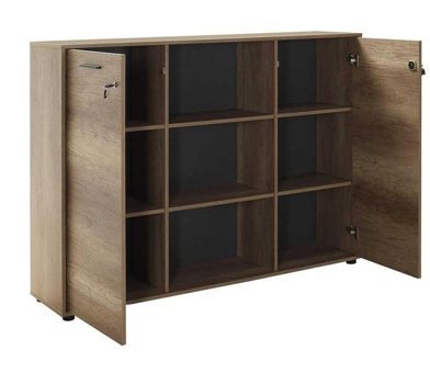 Adore Mobilya Newyork 9 Bölmeli 6 Raflı Yonga Levha 150 x 110 x 34 cm Tori Kitaplık