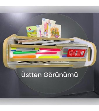 Emdief Home 3 Bölmeli 2 Raflı Mdf 52 x 39 x 28 cm Beyaz Kitaplık