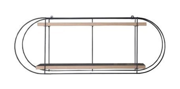 Mkr 2 Raflı Metal - Suntalam 82.5 x 31 x 14 Ahşap - Siyah Kitaplık