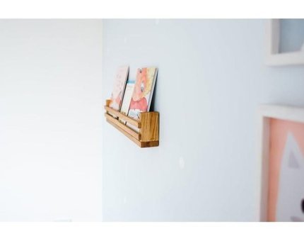 Egebaby Tek Raflı Çam Ağacı 50 x 10 x 9 cm Ceviz Kitaplık