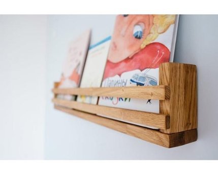 Egebaby Tek Raflı Çam Ağacı 50 x 10 x 9 cm Ceviz Kitaplık