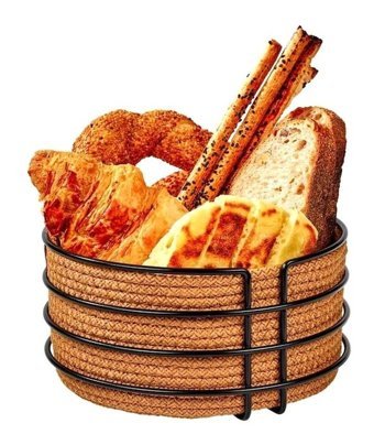 Edora Home Yuvarlak Siyah Ekmek Kutusu