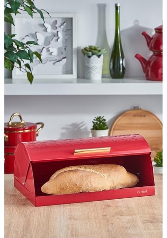 Neva N3196 Sweet Pitaya Kapaklı Kırmızı Ekmek Kutusu