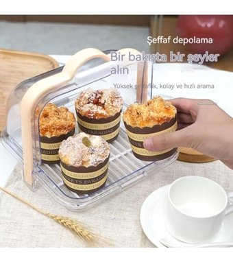 Forestbird Kapaklı Şeffaf Ekmek Kutusu