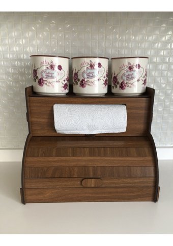 Bixwood Kapaklı Ahşap Ekmek Kutusu