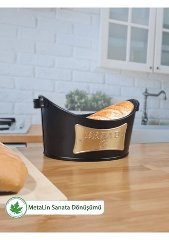 Lin Metal Ln1205 Siyah Ekmek Kutusu