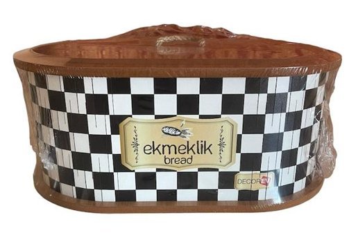 Bhr Gıda Kapaklı Beyaz - Siyah Ekmek Kutusu