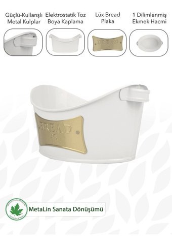 Lin Metal Ln1205 Beyaz Ekmek Kutusu