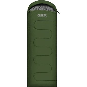Evolite Camper Pro Sq 0 Derece Polyester 4 Mevsim Kamp Tek Kişilik Yetişkin Uyku Tulumu Haki