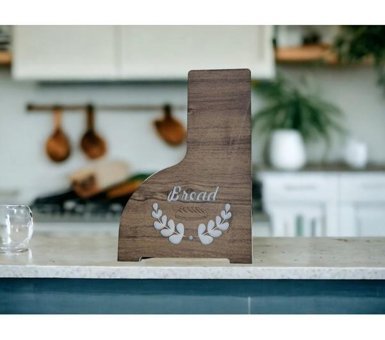 Woodluck Kapaklı Beyaz - Rustik Ekmek Kutusu