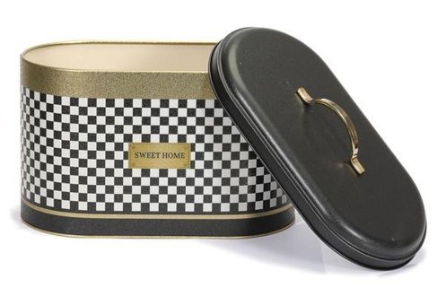 Evle Checkers Black Kapaklı Çok Renkli Ekmek Kutusu