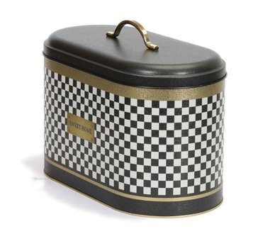 Evle Checkers Black Kapaklı Çok Renkli Ekmek Kutusu