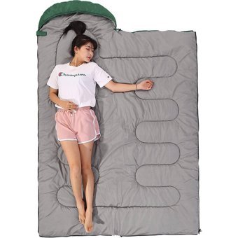 Evolite Camper Pro Sq 0 Derece Polyester 3 Mevsim Trekking Çift Kişilik Yetişkin Uyku Tulumu Haki