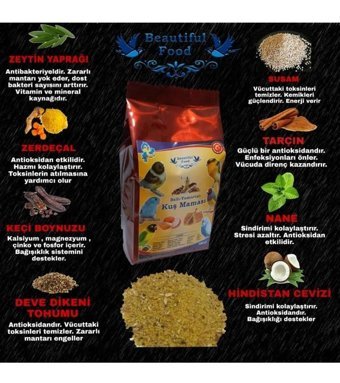 Beautiful Food Kabuksuz Karışık Vitaminli Standart Kuş Yemi 500 gr