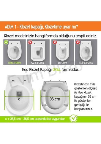 Aqua Bagno Neo Üstten Sıkmalı Yavaş Kapanan Beyaz Oval Klozet Kapağı