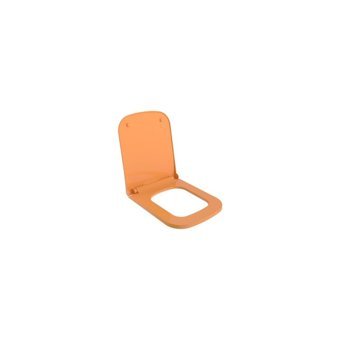 Bocchi A0334-021 Üstten Sıkmalı Yavaş Kapanan Parlak Mandalina Sarısı Kare Klozet Kapağı
