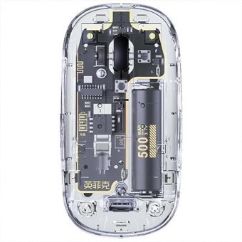 Polham Sessiz Yatay Kablosuz Şeffaf Optik Mouse
