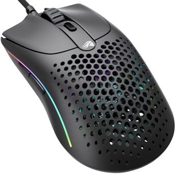 Glorious Model O2 RGB Yatay Makrolu Kablolu Siyah Optik Gaming Mouse