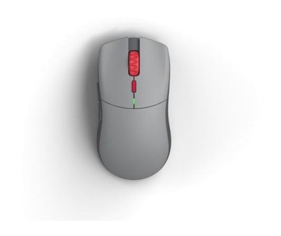 Glorious Forge Series One Pro Yatay Makrolu Kablosuz Gri-Kırmızı Optik Gaming Mouse