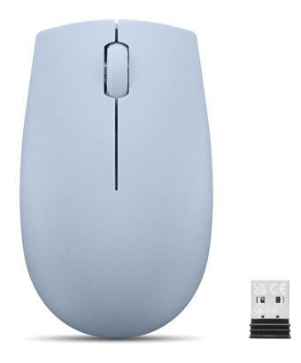 Lenovo 300 Yatay Makrolu Kablosuz Mavi Optik Mouse