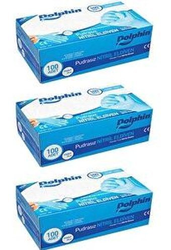 Dolphin Mavi Medium Temizlik Eldiveni 3 Paket