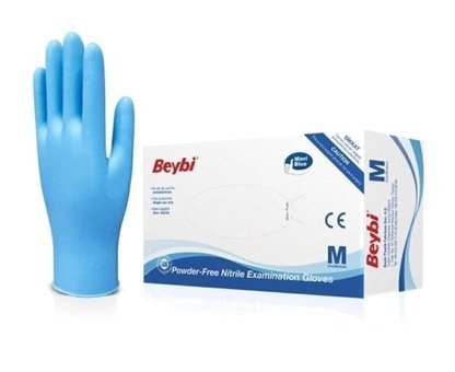 Beybi Nitril Mavi Medium Temizlik Eldiveni