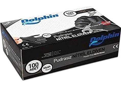 Dolphin Pudrasız Siyah Medium Temizlik Eldiveni Siyah