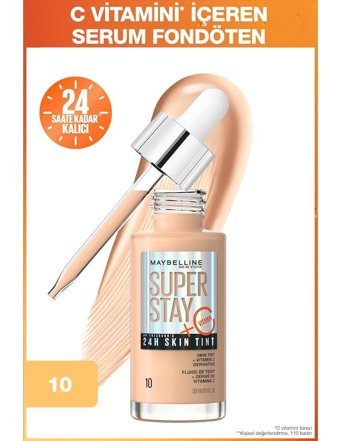 Maybelline New York Super Stay Skin Tint Serum Tüp Fondöten 30 ml