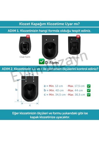 Aqua Bagno Zero Üstten Sıkmalı Yavaş Kapanan Siyah U Klozet Kapağı