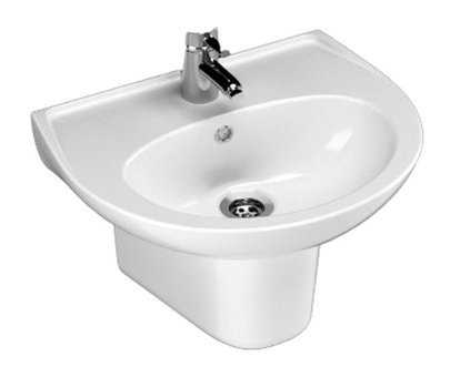 Turavit Polo Tekli 45 cm Seramik Tezgah Üstü Dikdörtgen Lavabo Beyaz