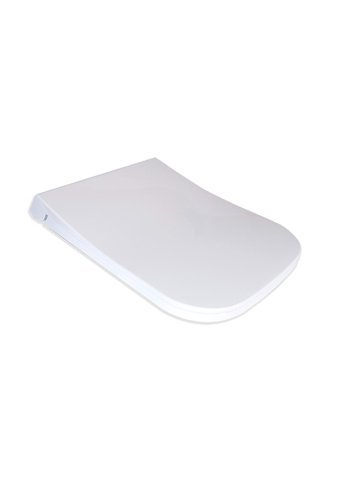 Aqua Bagno Mega Üstten Sıkmalı Yavaş Kapanan Beyaz Kare Klozet Kapağı