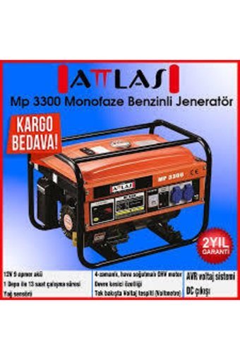 Attlas MP 3300 3 kVa İpli Benzinli Jeneratör