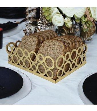 Decorelax Halka Tasarım Ekmeklik Gold