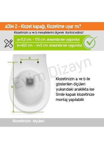 Aqua Bagno Smile Üstten Sıkmalı Yavaş Kapanan Beyaz Oval Klozet Kapağı