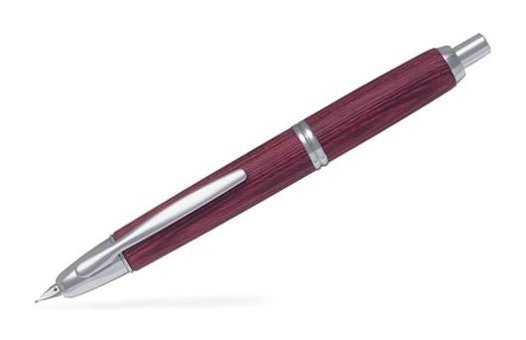 Pilot Capless Wooden Kartuşlu Pistonlu Doldurulabilir Altın Kaplama M Kırmızı Dolma Kalem