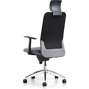 Bürotime Comfy Başlıklı Kolçaklı Dönerli Siyah Antrasit Çalışma Sandalyesi
