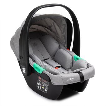 Luxus Eagle Emniyet Kemerli 0-13 kg Taşıma Kapasitesi Yatabilen Oto Koltuğu Gri