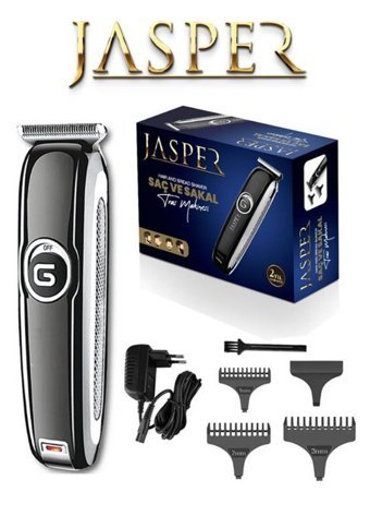 Jasper 1011 Saç Sakal 3 Başlıklı Çok Amaçlı Sinekkaydı Islak Kuru Tıraş Makinesi
