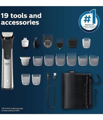 Philips 7000 MG7910 Vücut 5 Başlıklı Çok Amaçlı Sinekkaydı Kuru Tıraş Makinesi