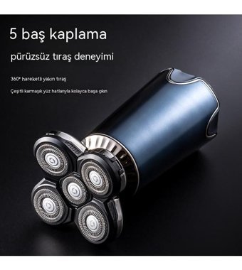 Haiyaao LXH02 Sakal 5 Başlıklı Çok Amaçlı Sinekkaydı Kuru Tıraş Makinesi