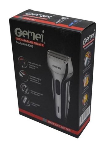 Gemei GM-9003 Sakal Çift Başlıklı Sinekkaydı Kuru Tıraş Makinesi